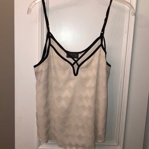 Cream and black tank top